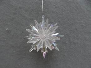 Item 302407 Clear 3D Spiked Ornament