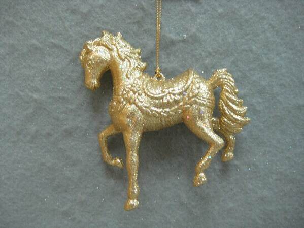 Item 303003 Gold Horse Ornament