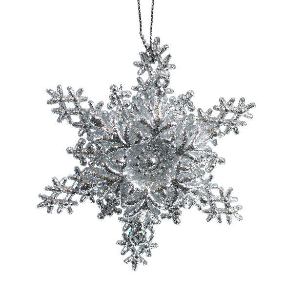 Item 303010 Silver Snowflake Ornament