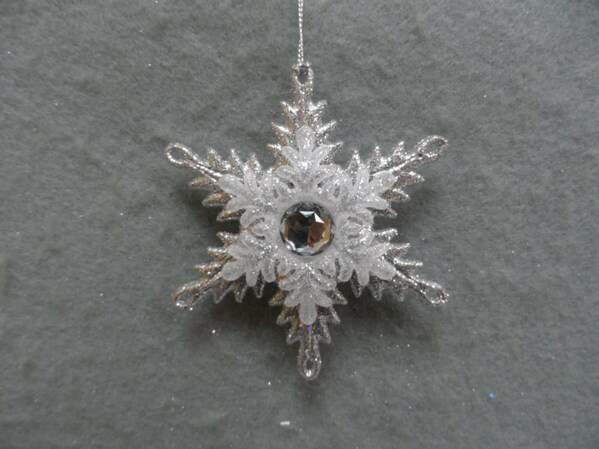 Item 303014 Silver Snowflake Ornament