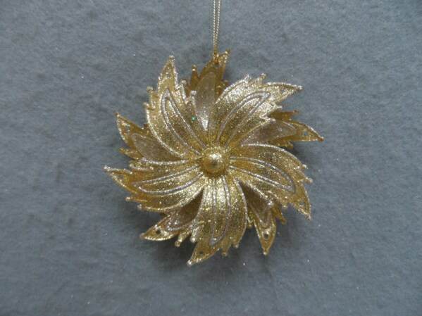 Item 303020 Gold Spiral Snowflake Ornament
