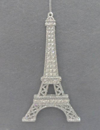 Item 303028 Silver Eiffel Tower Ornament