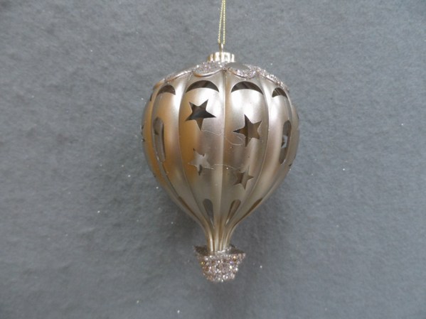 Item 303032 Silver Hot Air Balloon Ornament