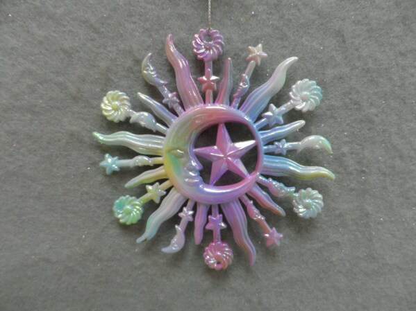 Item 303041 Multicolor Star/Moon/Sun Ornament