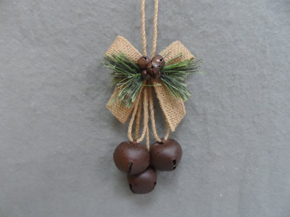 Item 303080 Brown Jingle Bell Cluster Ornament