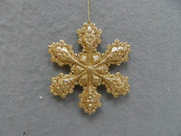 Item 303095 Gold Snowflake Ornament
