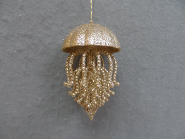 Item 303120 Champagne Gold Jellyfish Ornament