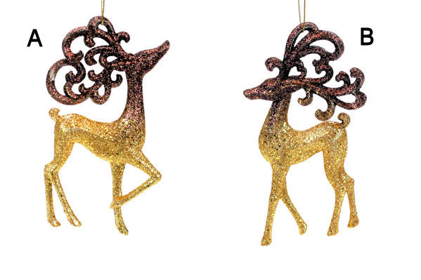 Item 303125 Bronze/Copper/Champagne Gold Deer Ornament