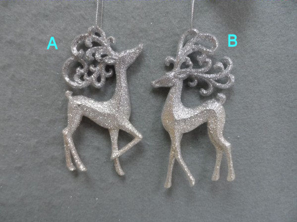 Item 303126 Silver Deer Ornament