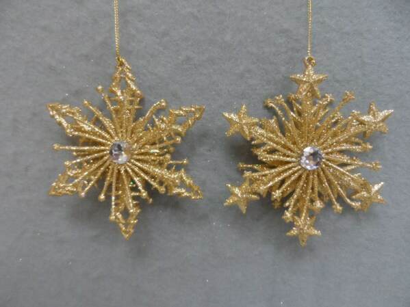 Item 303152 Gold Snowflake Ornament