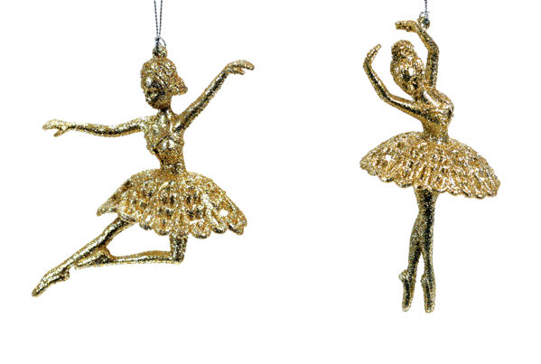 Item 303154 Champagne Gold Ballet Ornament