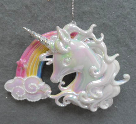Item 303160 Multicolor Unicorn With Rainbow Ornament