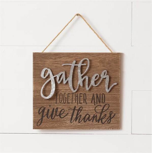 Item 305004 Gather Together And Give Thanks Sign