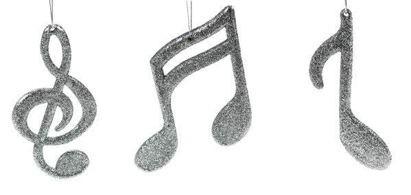 Item 312015 Silver Music Note Ornament