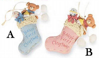 Item 312057 Baby's First Christmas Stocking Ornament