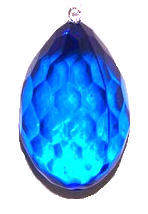 Item 312065 Royal Blue Faceted Pendant Ornament