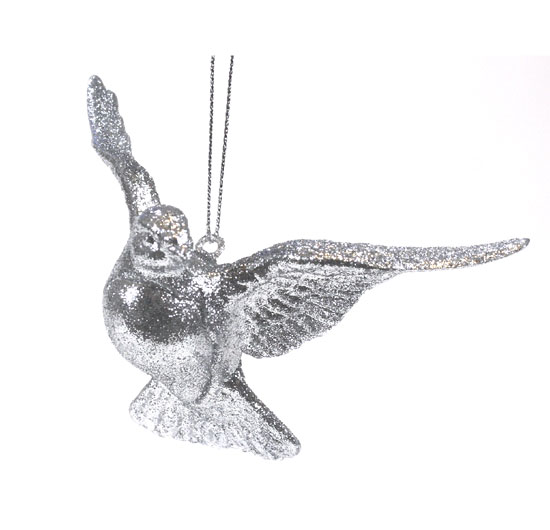 Item 312075 Silver Dove Ornament