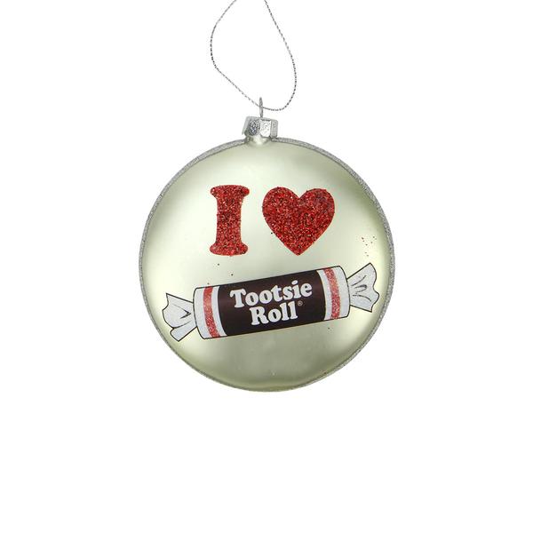 Item 316004 I Love Tootsie Roll Disc Ornament