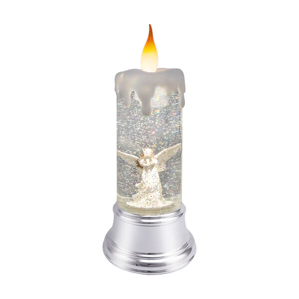 Item 322019 Rotating Angelic Fanfare Glitter Candle