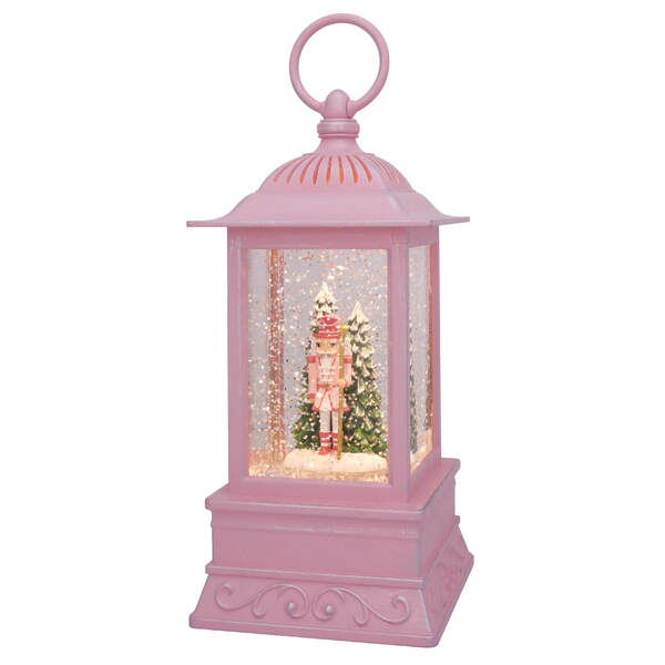 Item 322034 Pink Surgerplum Nutcracker Glitter Lantern