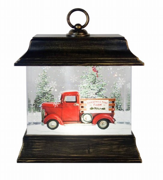 Item 322092 LED Red Truck Glitter Lantern