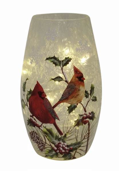 Item 322276 Light Up Cardinal Vase