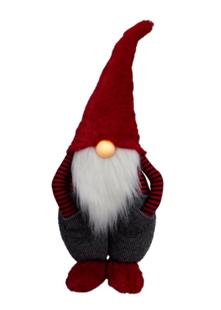 Item 322300 Red Standing Gnome With Light Up Nose