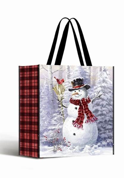 Item 322324 Snowman With Cardinal  Bag
