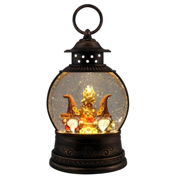 Item 322357 Harvest Gnome Fishbowl Glittern Lantern