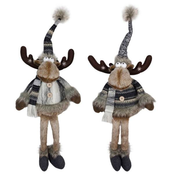 Item 322418 Plush Moose Dangle Leg Shelf Sitter