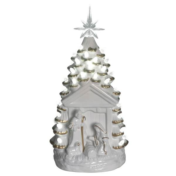 Item 322478 LED Ceramic Nativity Tree