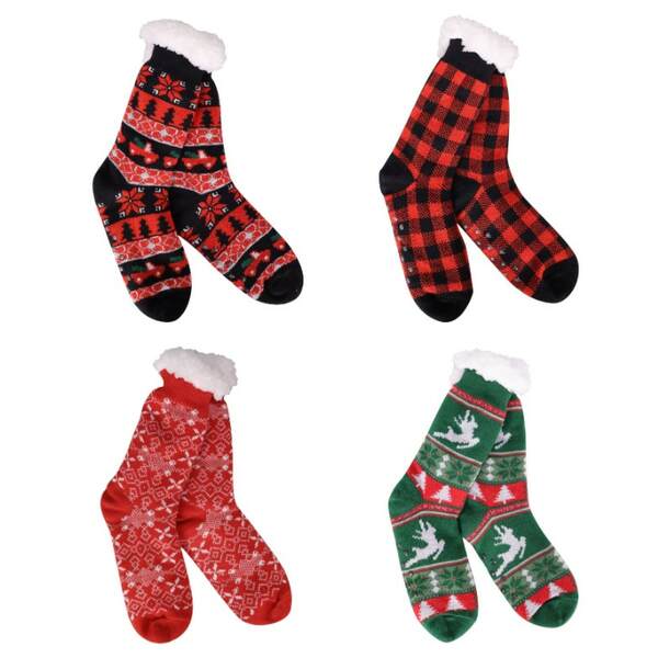 Item 322523 Holiday Cheer Thermal Slipper Socks