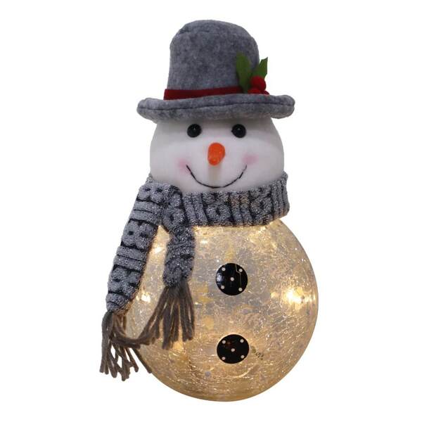 Item 322559 LED Glass Frosty Snowman