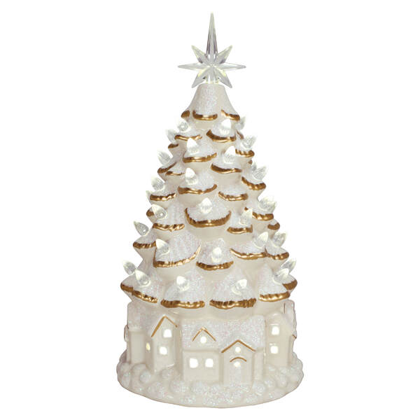 Item 322566 Lighted White Village House Christmas Tree