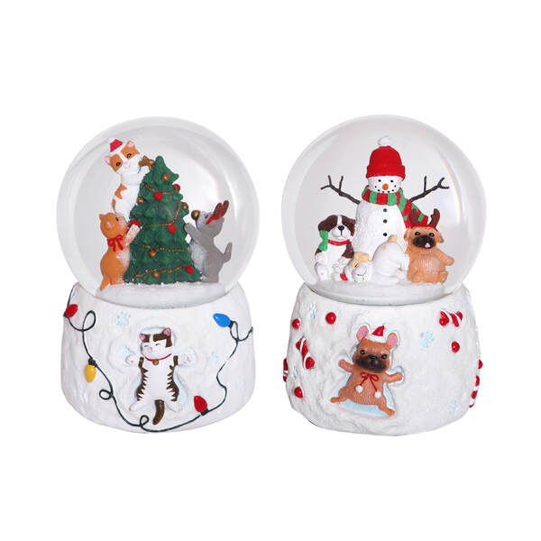 Item 322579 Musical Paw-liday Pets Water Globe