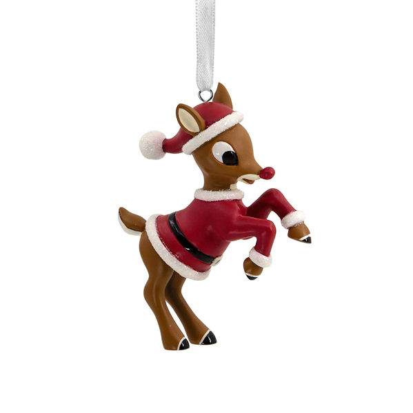 Item 333068 Rudolph In Santa Suit Ornament