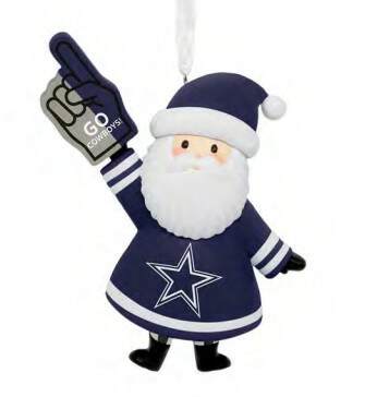 Item 333073 NFL Santa Dallas Cowboys Ornament