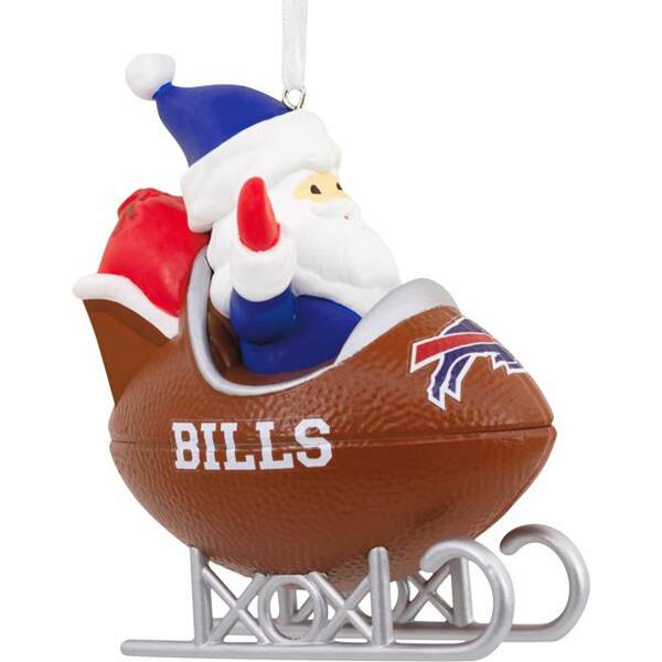 Item 333286 Buffalo Bills Santa Football Sled Ornament