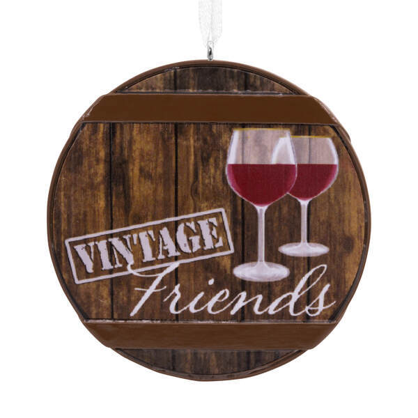 Item 333430 Vintage Friends Wine Ornament