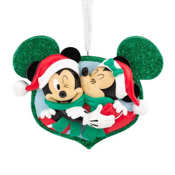 Item 333514 Minnie Mouse Kissing Mickey Mouse Ornament