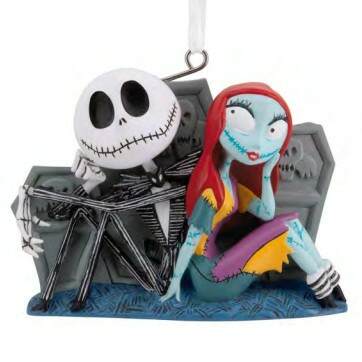 Item 333925 Jack And Sally With Tombstones Ornament