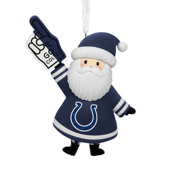 Item 334012 NFL Santa Indianapolis Colts Ornament