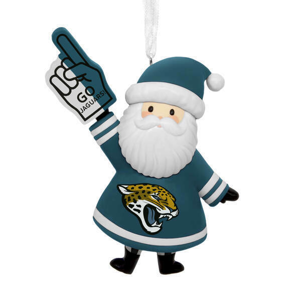 Item 334013 NFL Santa Jacksonville Jaguars Ornament