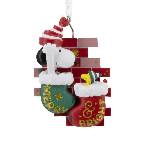 Item 334048 Snoopy And Woodstock In Stocking Ornament