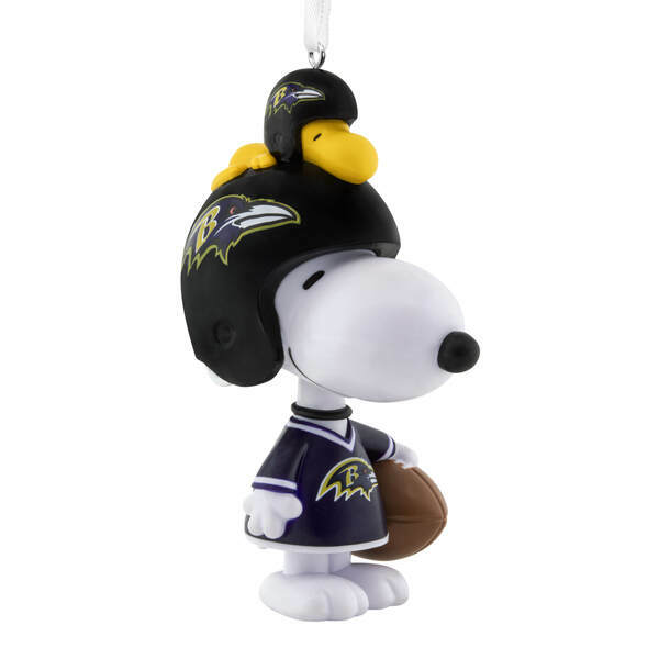 Item 334144 Peanuts Bouncing Buddy Baltimore Ravens Ornament