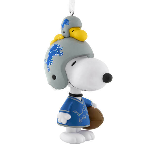 Item 334149 Peanuts Bouncing Buddy Detroit Lions Ornament
