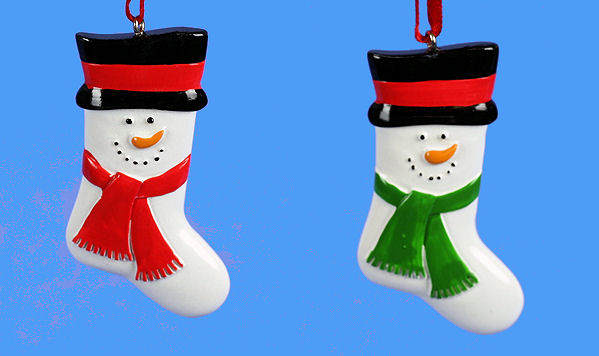 Item 339900 Snowman Stocking Personalization Ornament