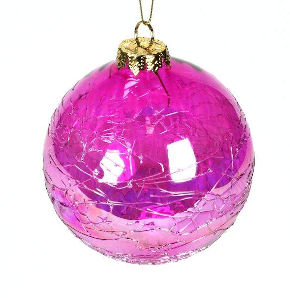 Item 351010 Phlox Purple Threaded Ball Ornament