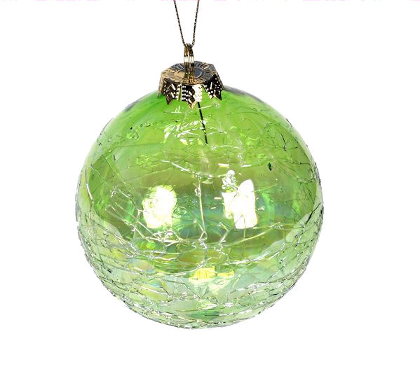 Item 351012 Green Threaded Ball Ornament