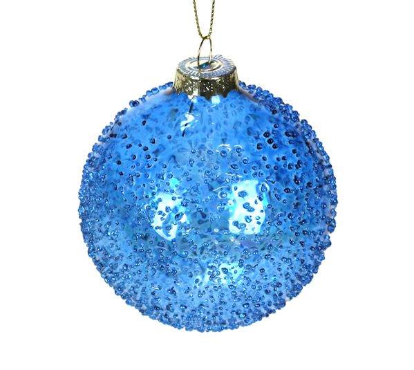Item 351019 Bimini Blue Rock Candy Ball Ornament
